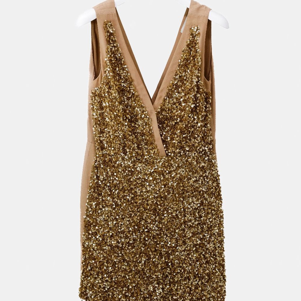 Stella McCartney Gold Sequin Mini Dress